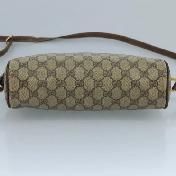 GUCCI GG Supreme Web Sherry Line Shoulder Bag PVC Beige 56 02 088 Auth 111361 - Picture 6 of 16